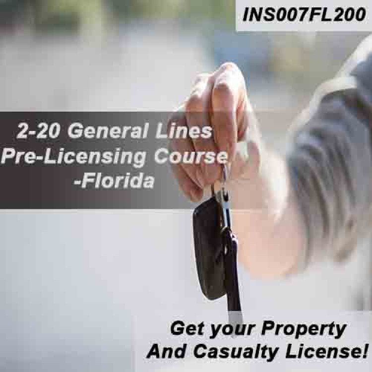  6 months access to 200 hr Prelicensing - 2-20 Property and Casualty, General Lines Agent Pre-Licensing Course (INS007FL200)
