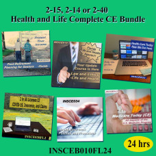  24 hr CE - 2-15, 2-14 or 2-40 Health and Life Complete CE Bundle (INSCEB010FL24)