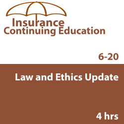 4 hr  Law & Ethics Update 6-20 CE 2026 All Lines Adjusters