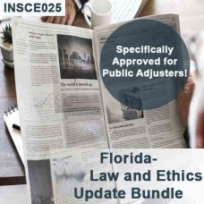 4-hour Law & Ethics Update Plus - 3-20 Public Adjusters  (5-320) CE Course (13 hrs credit) (INSCE025FL13k)